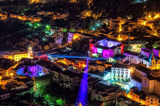 Veduta sul quartiere storico di Piedimonte Matese dell'edizione 2017 di IlluminArti